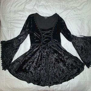 widow velvet dress